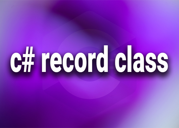 c# record class